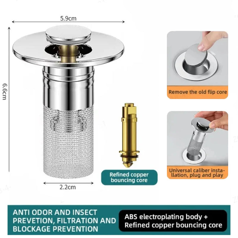 Tapón Filtro de Drenaje para Baño 🧼 + Envío Gratis