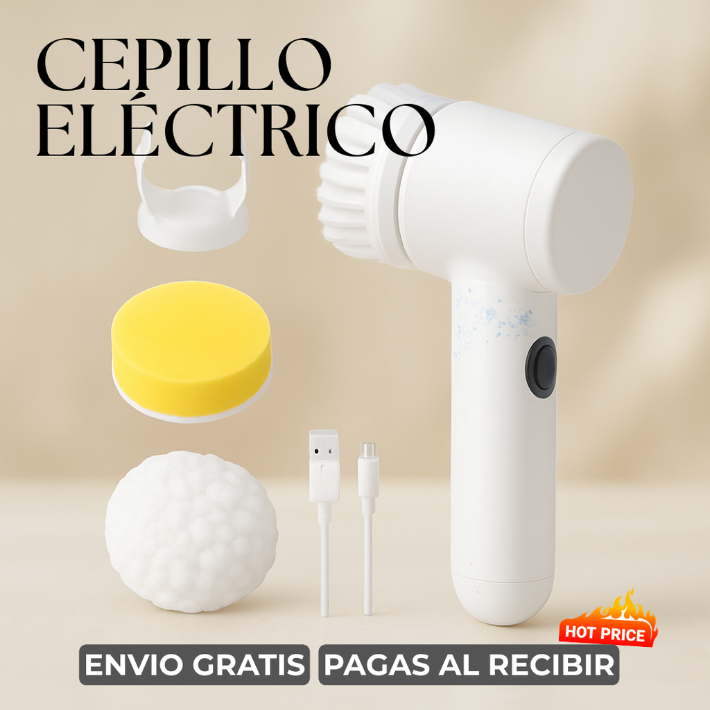 CEPILLO ELÉCTRICO LIMPIEZA RECARGABLE  🫧