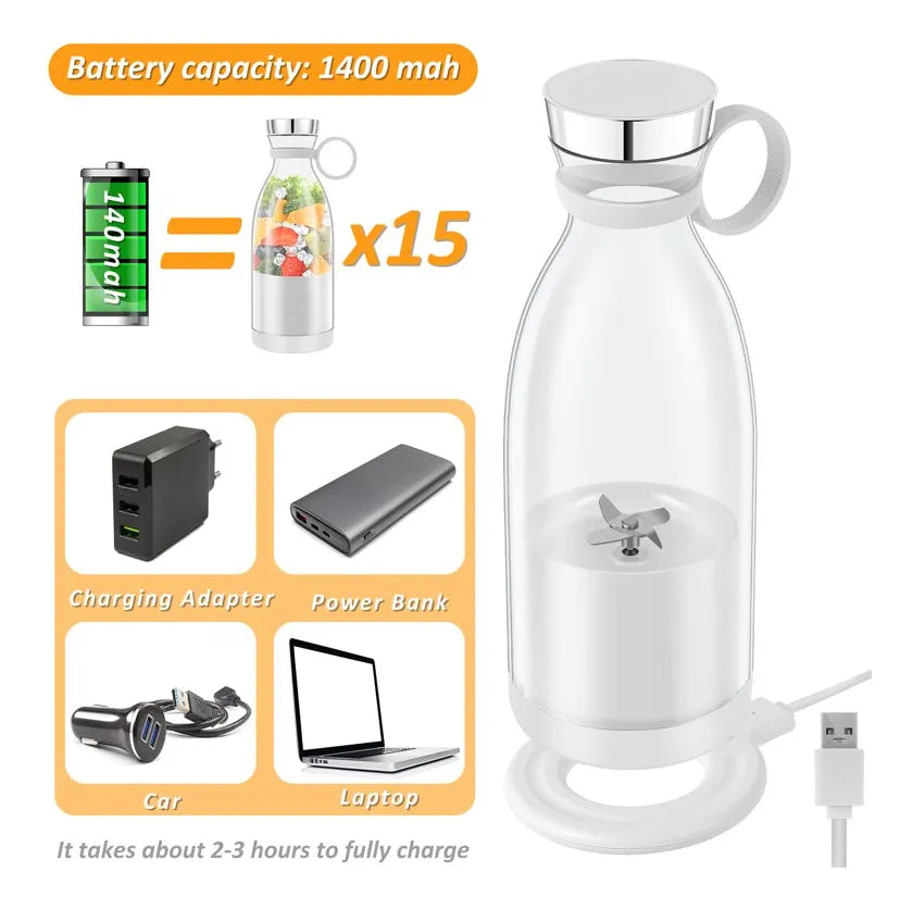 Botella Batidora Juguera Portatil