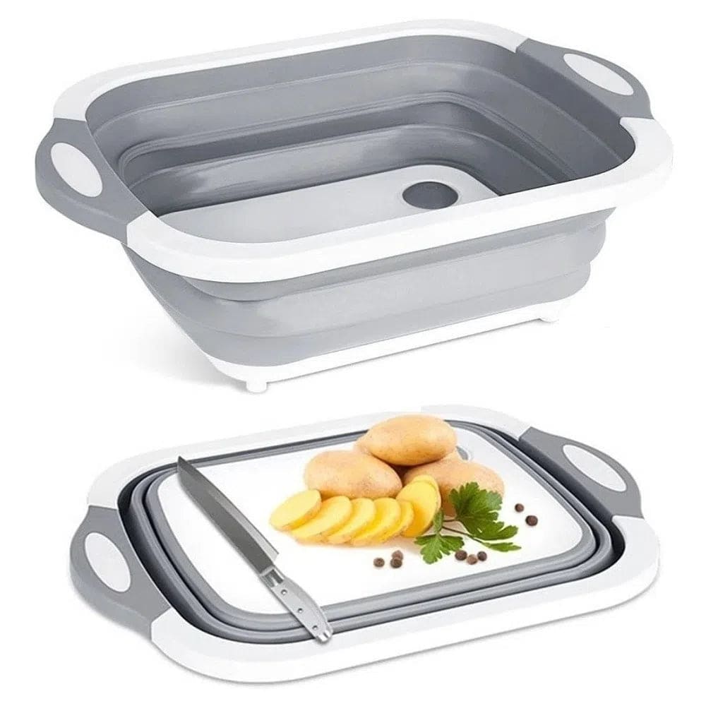 Tabla Plegable 3 En 1 Picar, Lavar y Escurrir